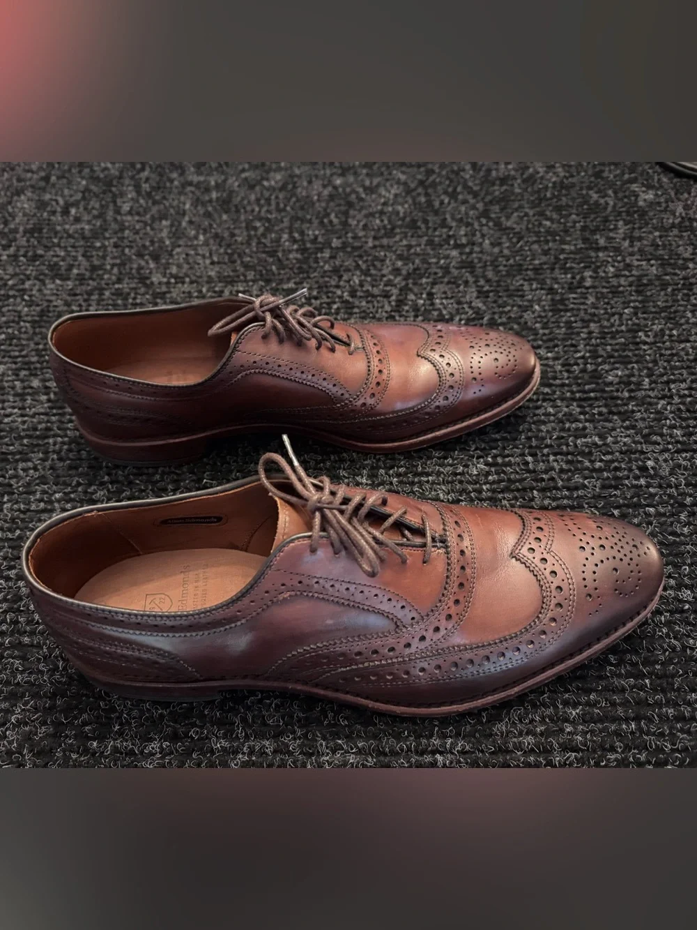 Allen Edmonds McAllister Wingtip Oxford Sz 11 2A Dark Chili Handcrafted In USA